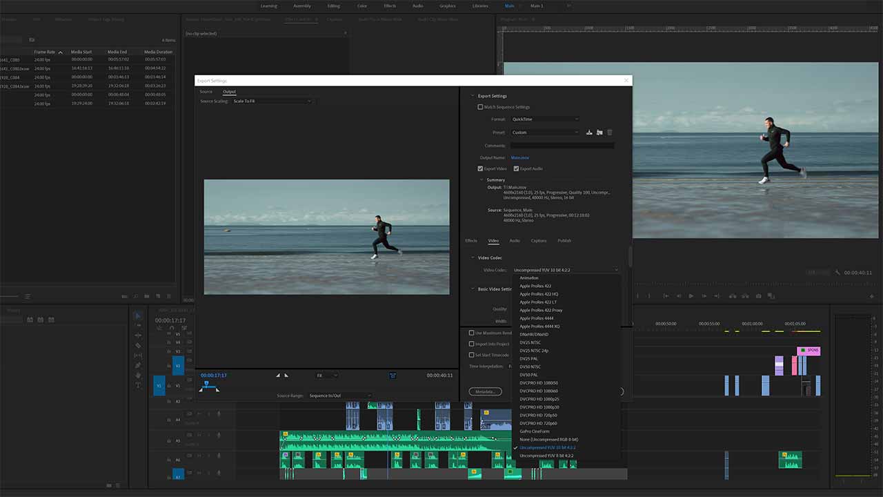 export 10-bit video in premiere pro cc after effects