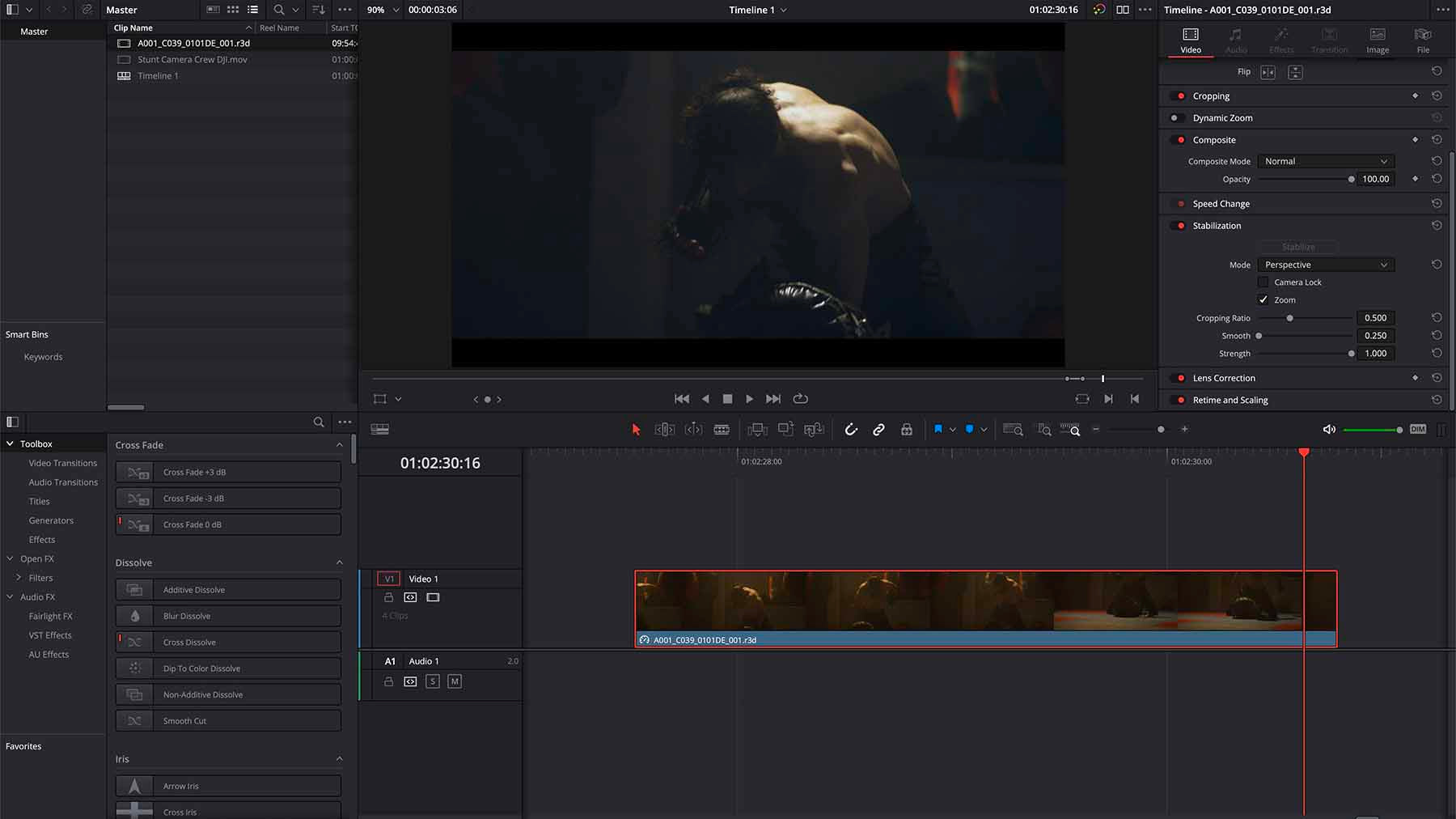 davinci resolve stabilizing