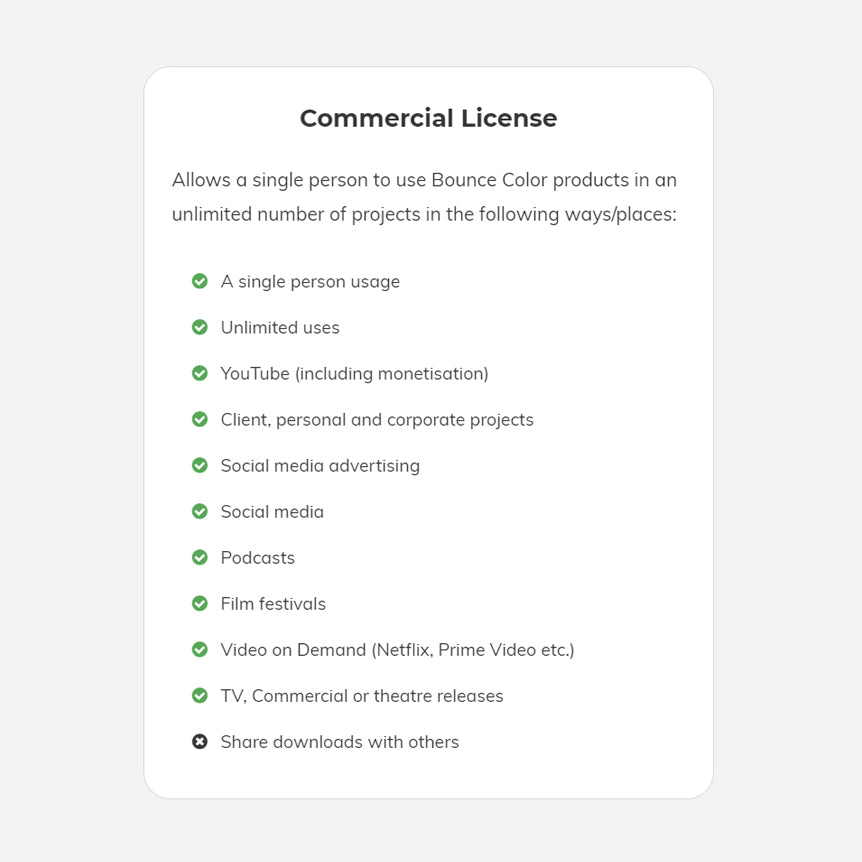 commercial license