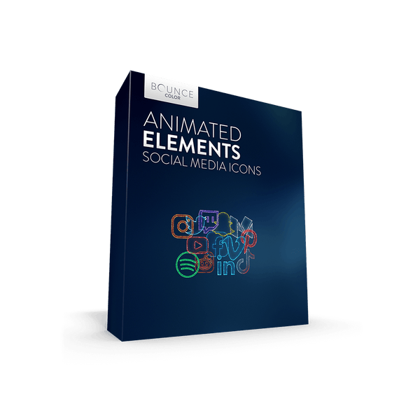 Drag & Drop Neon Animated Elements - Bounce Color®